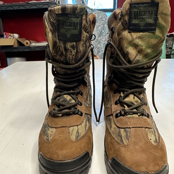 Magnum Sportsman Men’s 9.5 Camo Leather Hunting Boots Thinsulate Hi-Tec Eco Tred - Picture 2 of 13